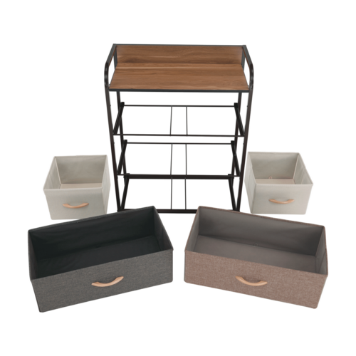 Komoda z szufladami z tkaniny HAZEL TYP 2, brązowy