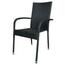 Autronic Scaun de grădină, metal, polyrattan,negru, A ZC-S2113 BK