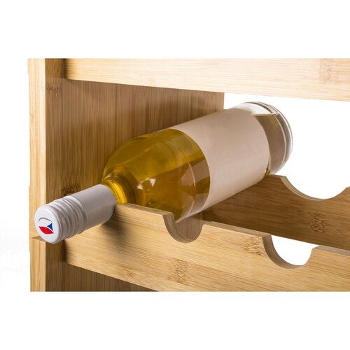 Raftier de vin din bambus G21, 72 sticle