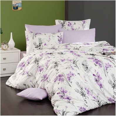 BedTex Pościel bawełniana Nesta śmietankowy, 220 x 200 cm, 2 szt. 70 x 90 cm