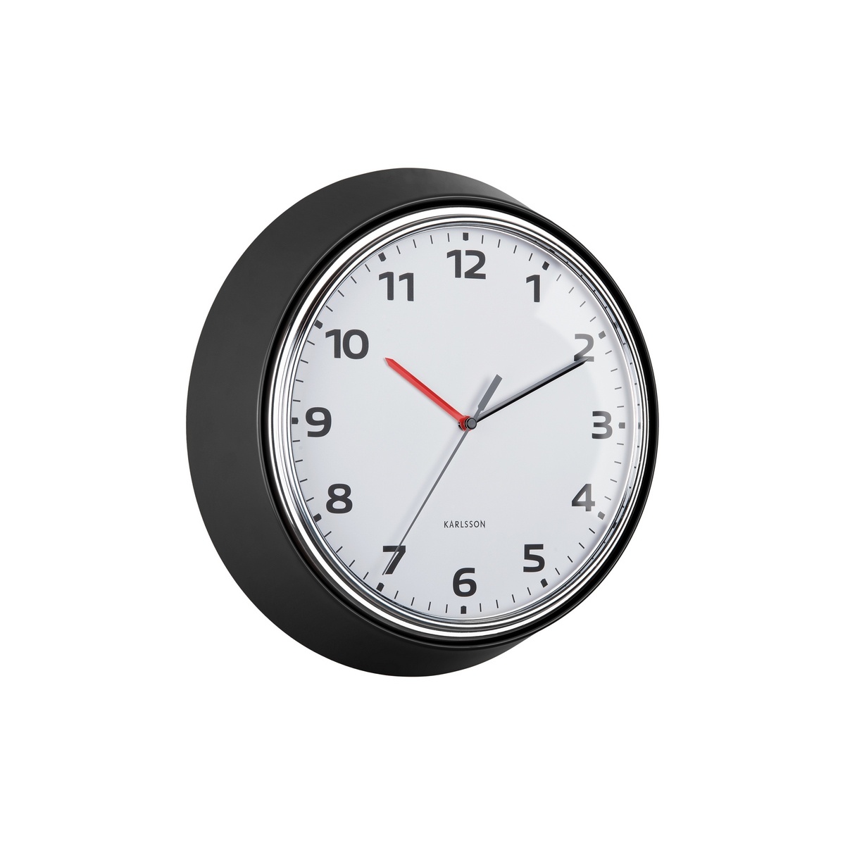 Karlsson 6006BK design falióra fekete, átmérő 34cm