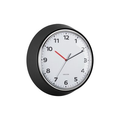 Karlsson 6006BK dizajnové nástenné hodiny čierna, pr. 34 cm