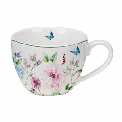 Set de 4 cești din porțelan Flower Garden,90 ml