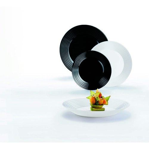 Luminarc Столовий набір з 18 предметів HARENA, чорно-білий