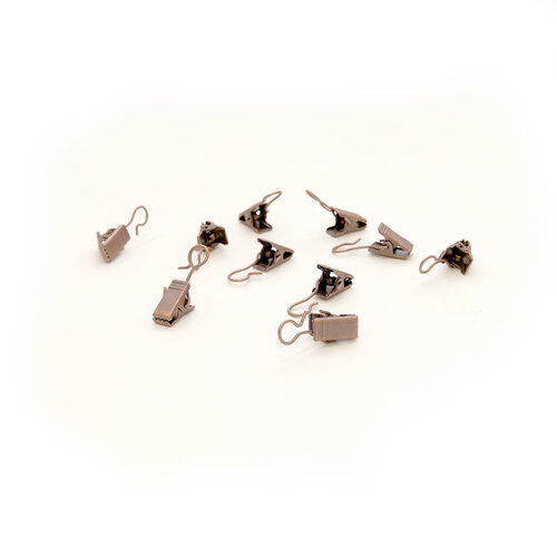Kovni kavlji z žabico, bronasti, 10 kosov