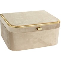 Box na šperky Velvette béžová, 23 x 17 x 10,5 cm Box na šperky Velvette béžová, 23 x 17 x 10,5 cm