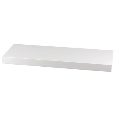 Stenshyll vit, högblank, 60 x 24 x 4 cm