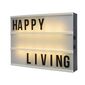 Dekoračná svietiaca tabuľa Happy living, 15 x 10,5 cm