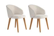 Set de scaune de sufragerie Bentley White and DarkOak, 2 buc.