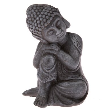 Betonowa statuetka Buddy, ciemnoszara, 16 x 11 x12 cm