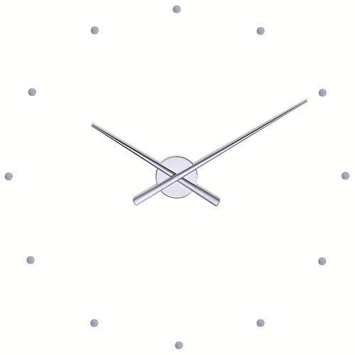 Designové nástěnné hodiny NOMON OJ, 80 cm, stříbrná