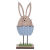 Veľkonočná dekorácia Zajačik vo vajíčku modrá, 21 cm
