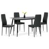 Set de masă Marble cu blat ceramic și 4 scaune,