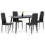 Set de masă Mramor cu blat ceramic și 4 scaune,negru