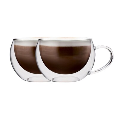 Maxxo "Cappucino" 2-teiliges Thermogläser-Set,  290 ml