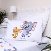 Dětské bavlněné povlečení do postýlky Tom & Jerry TJ050, 100 x 135 cm, 40 x 60 cm