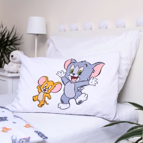 Detské bavlnené obliečky do postieľky Tom & Jerry TJ050, 100 x 135 cm, 40 x 60 cm