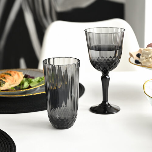 Pahar din sticlă de culoarea fumurie, 345 ml