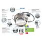 Elo 22724 Basic Nerezový parný hrniec Brillant 24cm, 2,9/5,6 l