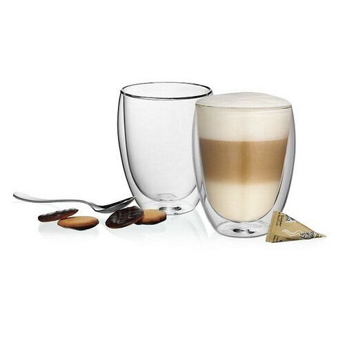 Kela 2 részes latte-macchiato üvegpohár készlet CORTONA, 300 ml