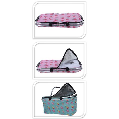 Chladiaci nákupný košík Flamingoes, 48 x 28 x 24 cm