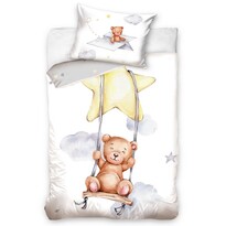 Lenjerie de pat pentru copii Ursulețul și Legănul de pe Stea, 100 x 135 cm, 40 x 60 cm
