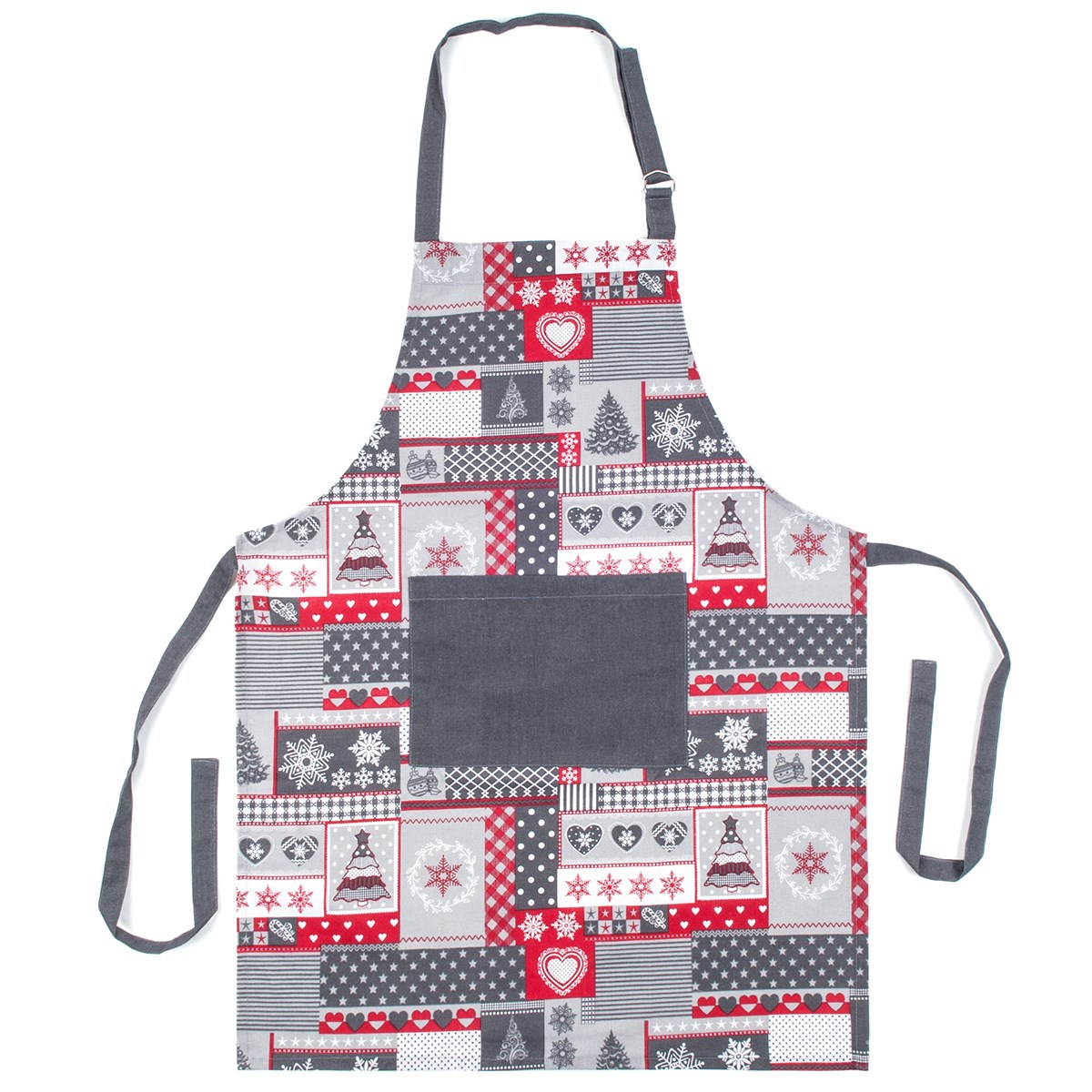 Trade Concept Kuchynská zástera Vianoce sivá, 60 x 80 cm