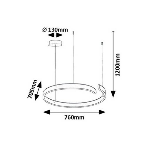 Rabalux 72115 wiszący żyrandol LED Silnora 35W, czarny