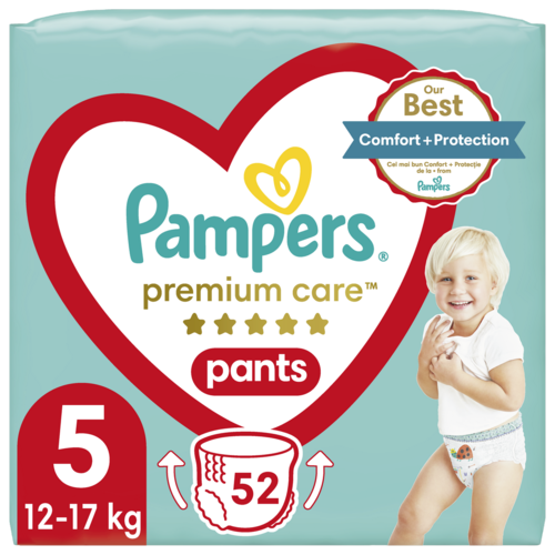 Pampers Diapers Premium Care Pants 52 buc, mărimea5