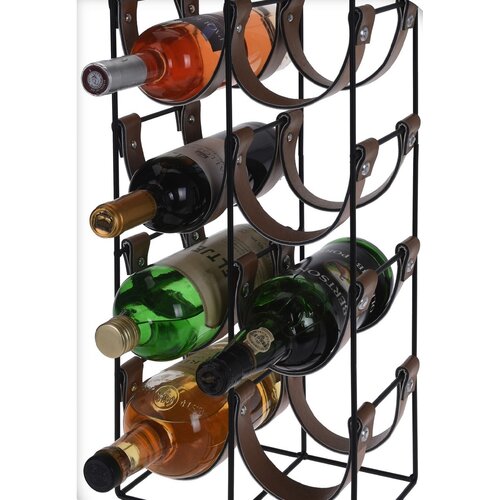 Metalowy stojak na 10 butelek 24 x 16 x 60 cm