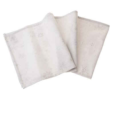 Різдвяна Доріжка водонепроникна Сніжинки срібний, 33 x 140 см