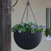 Jardinieră suspendată Keter Sphere antracit, diam. 35 cm