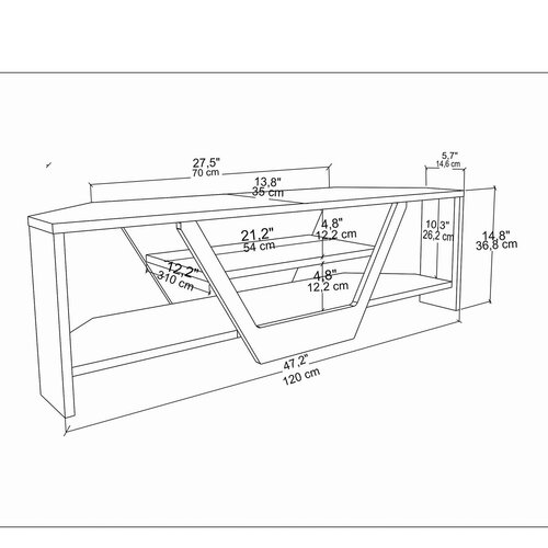TV-Lowboard Sares Oud Oak