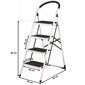 4Home Klappbare Trittleiter Steps, 4 Stufen