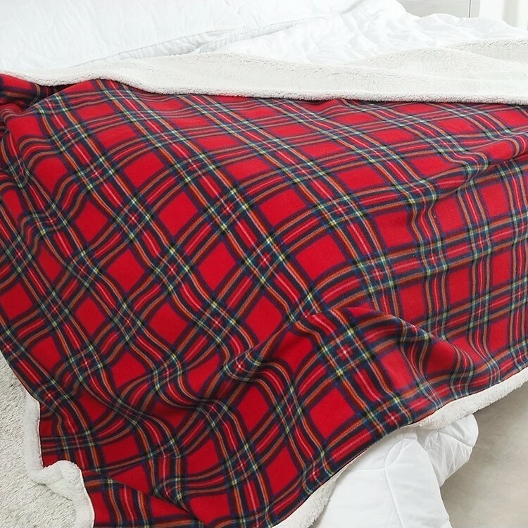 B.E.S. Petrovice Kocyk dla niemowląt Buffalo wkratkę czerwono-zielony, 150 x 200 cm