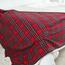 B.E.S. Petrovice Плед на овчині Buffalo Клітинка червоно-зелений, 150 x 200 см