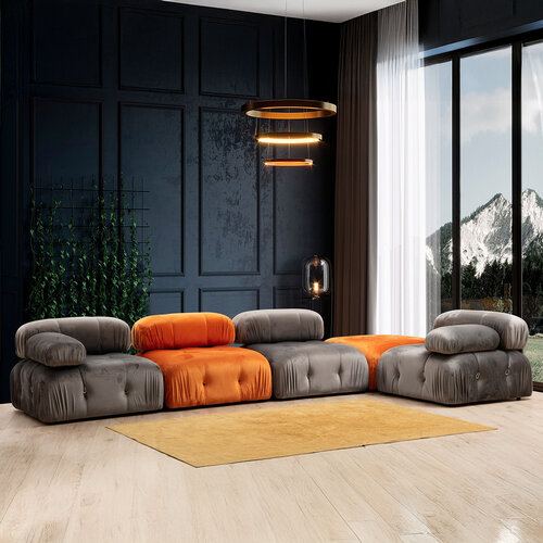 Taburet Bubble Pouffe Orange