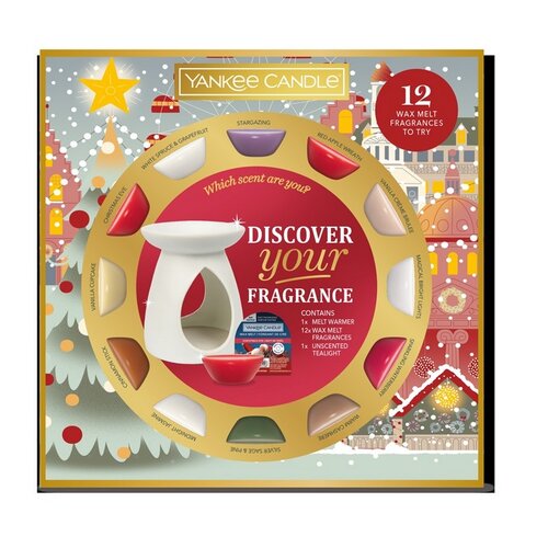 Yankee Candle Set cadou de Crăciun Aromalampa + 12 bucăți de ceară