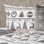 4Home Božično posteljnina iz mikroflanelaChristmas time siva, 140 x 200 cm, 70 x 90 cm