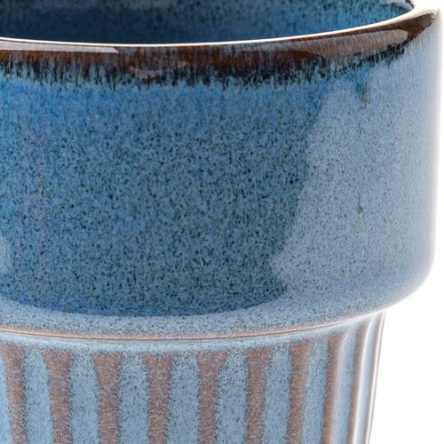 Set mit 4 Keramikbechern Rustik 100 ml, blau