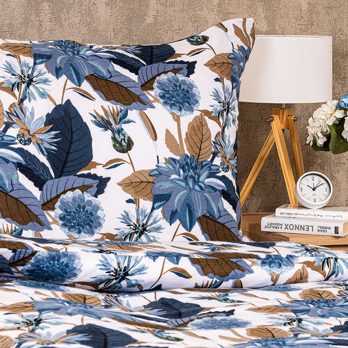 4Home Flanell-Bettw&#228;sche Blooming, 220 x 200 cm, 2 St. 70 x 90 cm