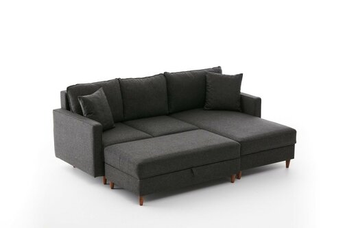 Sofa narożna Eva Prawa Antracyt