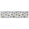 Travesă Snowflakes albă, 33 x 140 cm