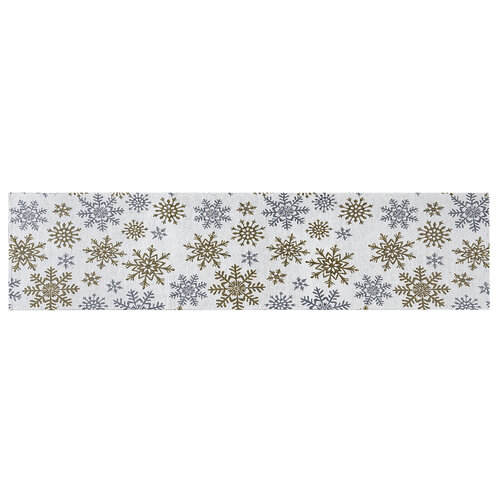 Snowflakes asztali futó fehér, 33 x 140 cm