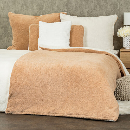 4Home Bettwäsche Lammfelloptik Teddy Beige, 140 x 200 cm, 70 x 90 cm