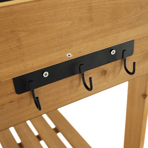 Gartenarbeitstisch Bardy, braun, 94 x 49 x 120 cm