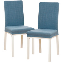 4Home Натяжні чохли для стільців, Magic clean синій, 45 - 50 см, набір 2 шт.