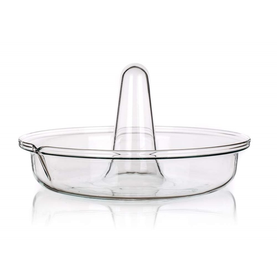 Tavă din sticlă Simax, cu ţepuşă pentru pui bucătărie Bucătărie și servire