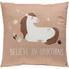 Kinderkissen Unicorn dream Beige, 40 x 40 cm