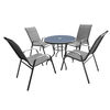Gartenmöbel Set Pollo Grau, 5 Teile